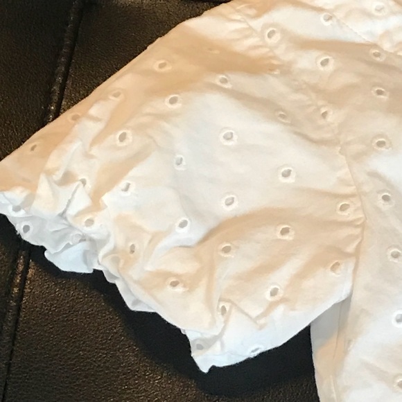 J. Crew Crewcuts Girl’s White Short Sleeve Top - Picture 4 of 8